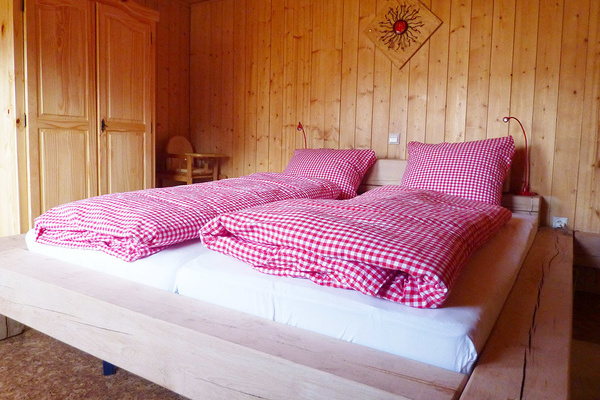 Doppelbett der Ferienwohnung L�wenzahn