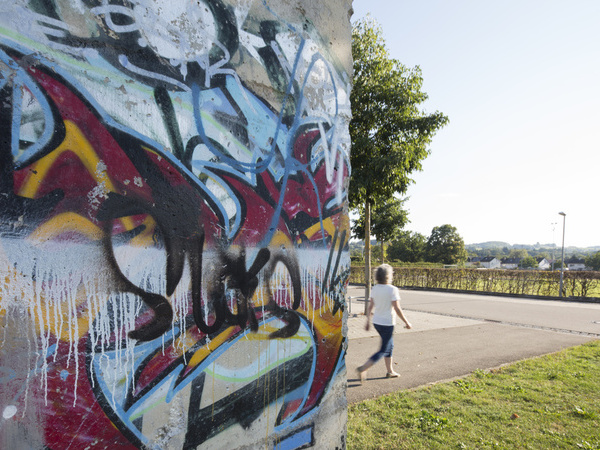 Berliner Mauer  beim Schwimmbad-Parkplatz Bildnachweis: Mit freundlicher Genehmigung der Gemeinde Schopfheim (Ulrike Klumpp)