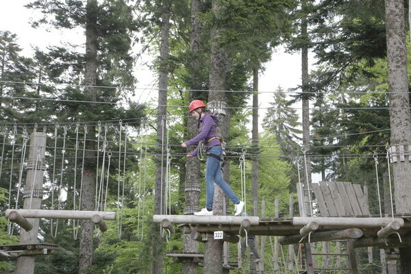 Hochseilgarten Mehliskopf Bildnachweis:  Freizeit- und Sport-Zentrum-Mehliskopf GmbH & Co. KG 